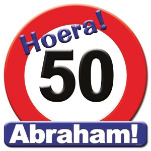 abraham 50 jaar bord